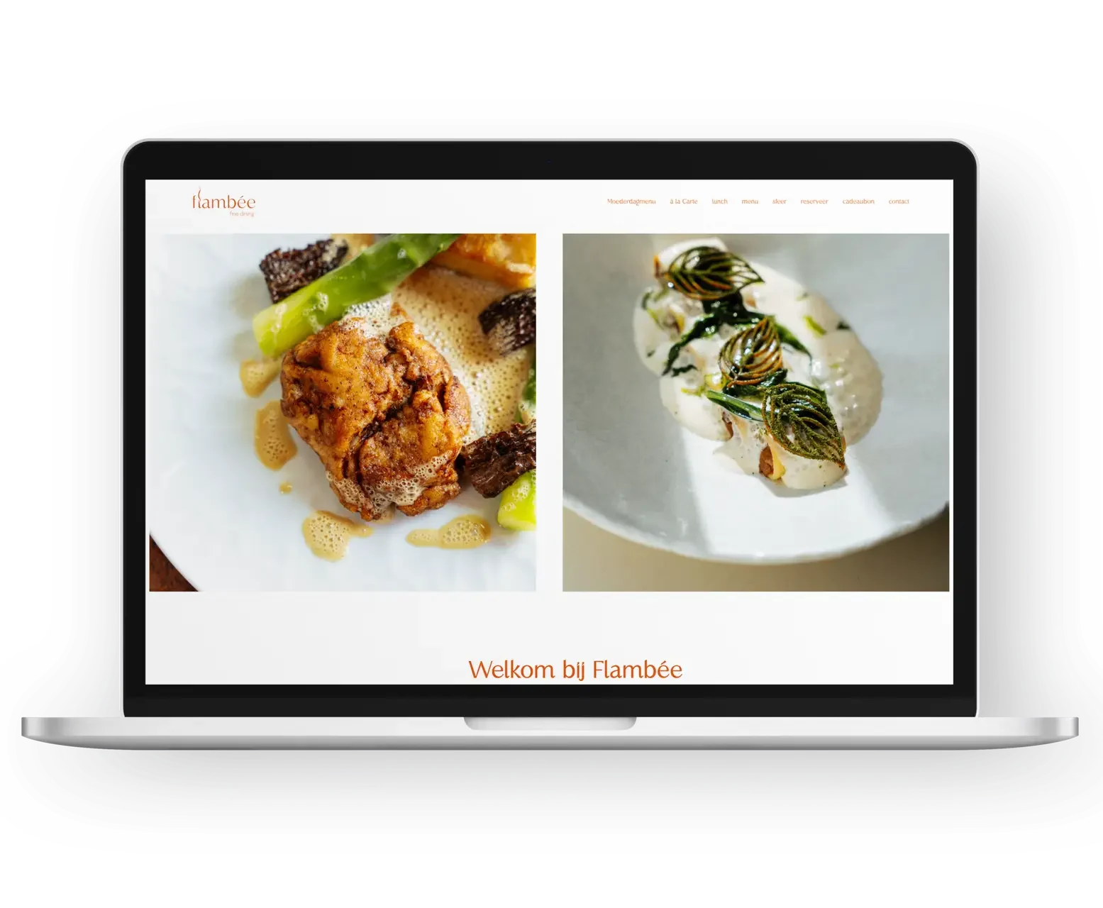 Webdesign voor restaurant Flambée in Roeselare